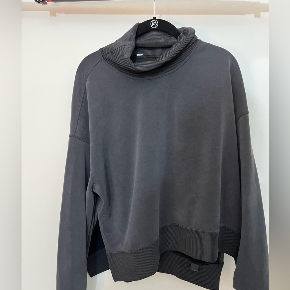 Gray Cowl Neck Sweater